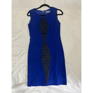 Cluny by Cynthia Steffe royal blue sleeveless  sheath dress cocktail Size 4